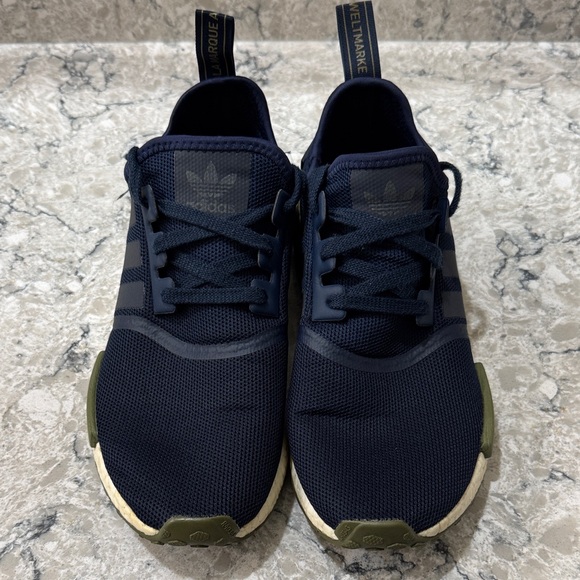 Adidas NMDs Men's Navy and Olive Sneakers - Picture 1 of 7